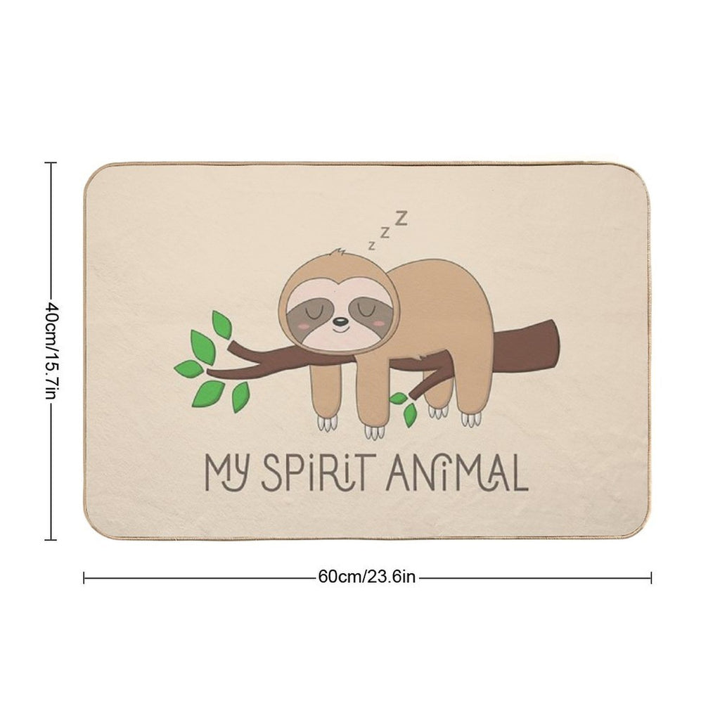 Sloth, My Spirit Animal  Repositionable Bath Mat