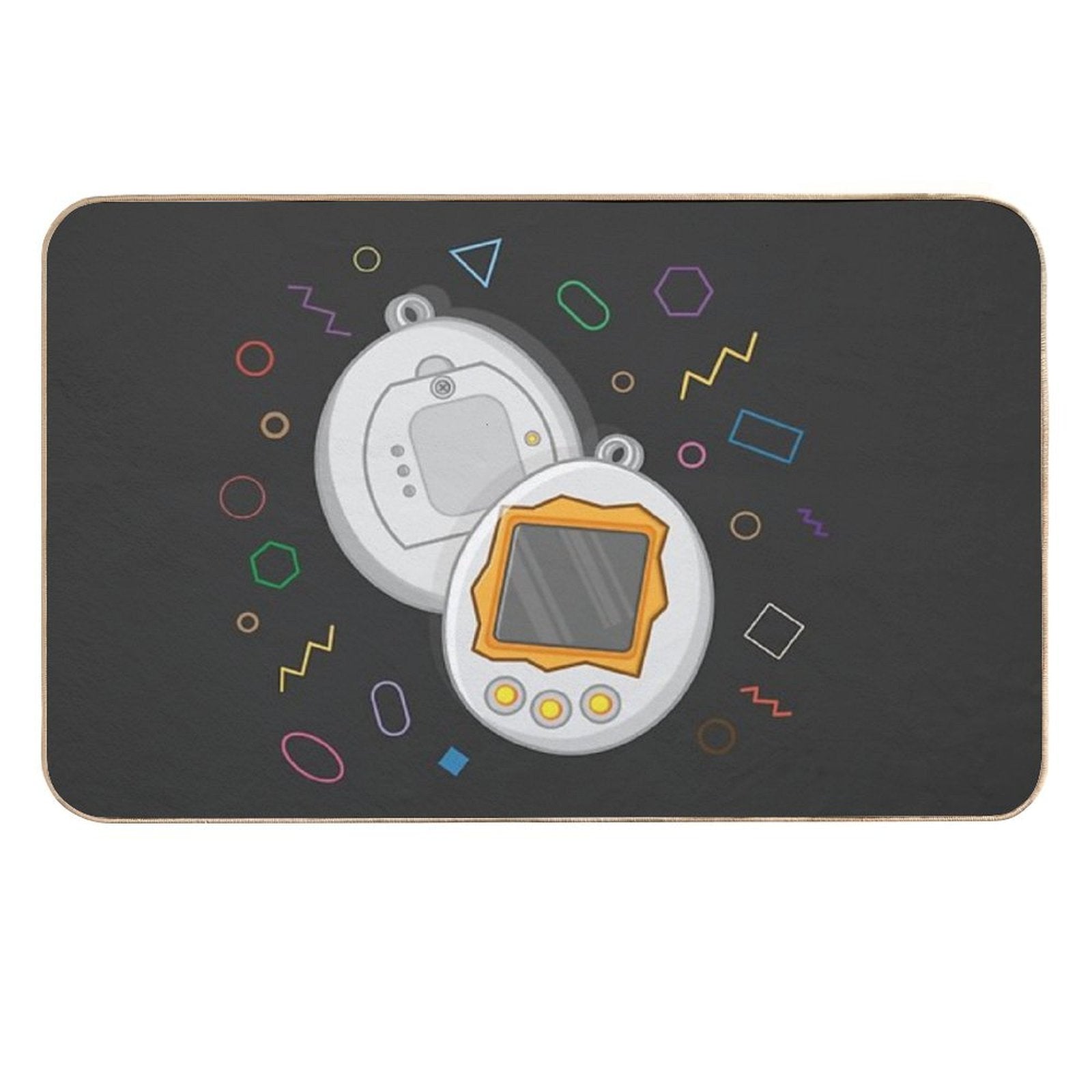 90's Style - Tamagotchi  Stain-Proof Bath Mat
