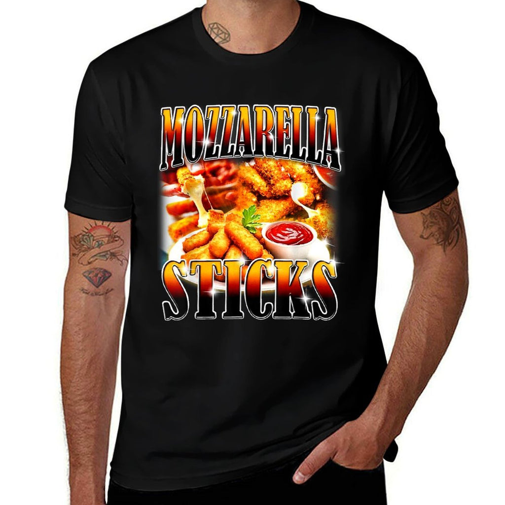 Mozzarella Cheese Sticks Bootleg Rap CD Aesthetic Funny Meme Comfortable T-Shirt