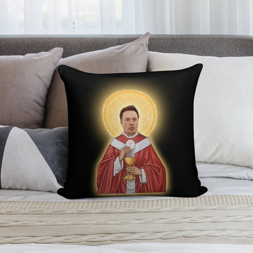 Elon Musk As Jesus Soft Luxury Feel Throw Pillow