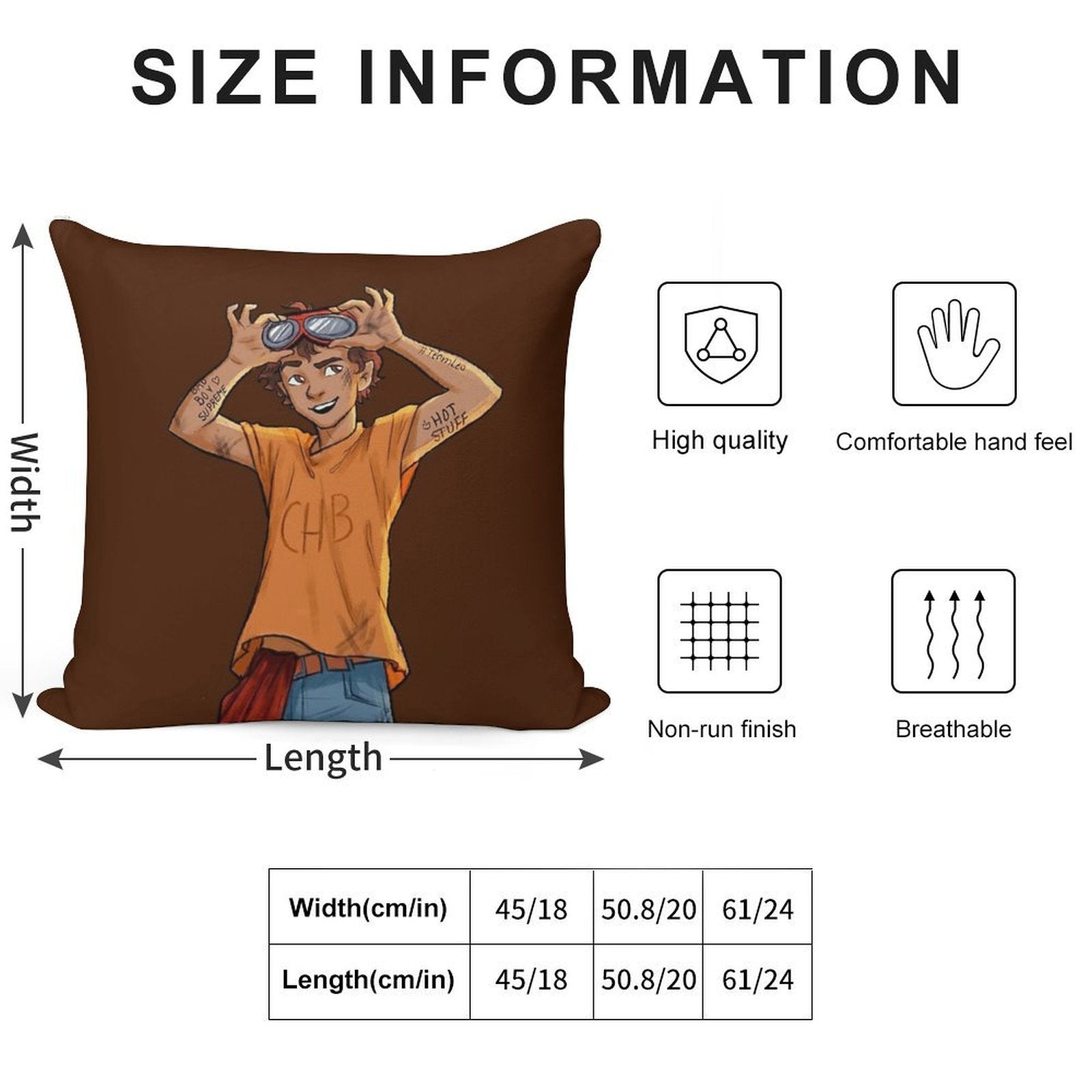 Leo Valdez Soft Hidden Zipper Throw Pillow