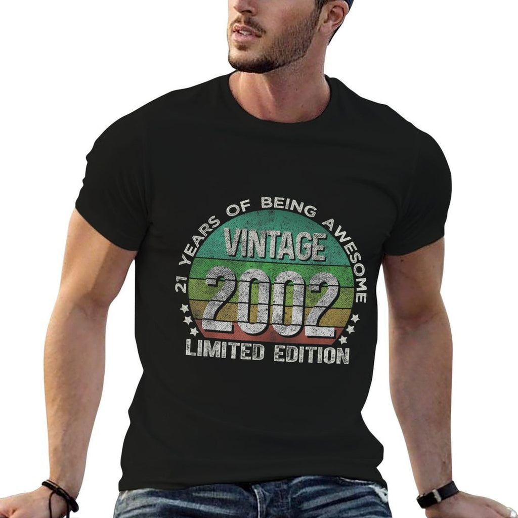 Vintage 2002 21 Year Old Gifts Limited Edition 21st Birthday  Eco-friendly Material T-Shirt