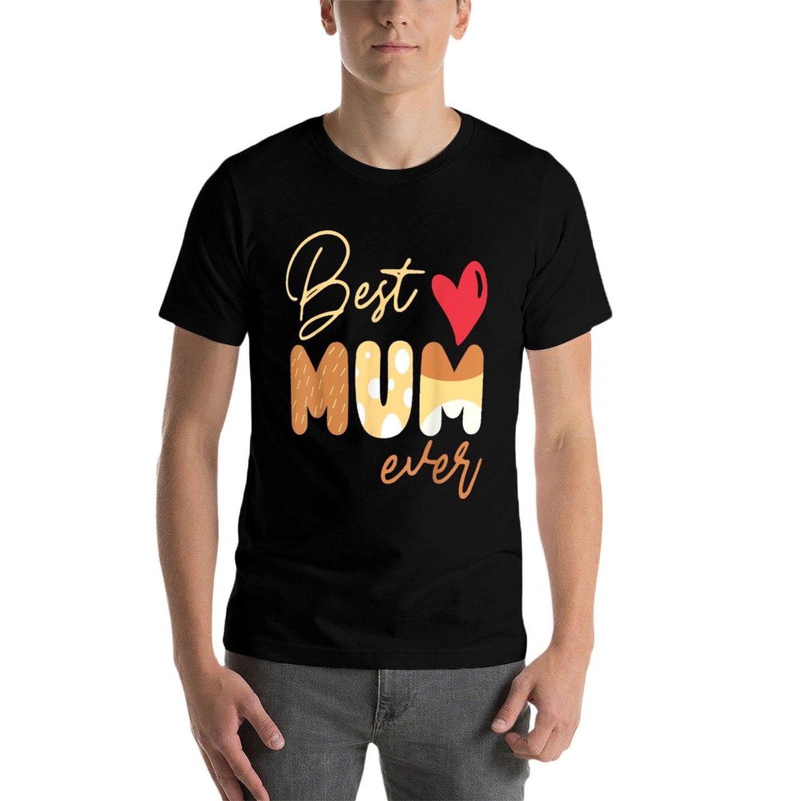 Best Mum Ever Funny For Womens Mom Mothers Day  Heathered Texture T-Shirt