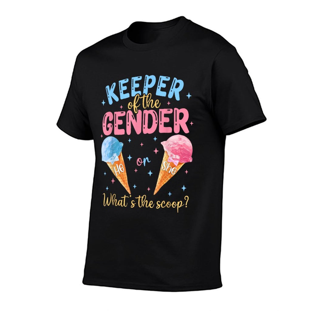 Keeper Of The Gender Ice Cream Whats The Scoop Gender Reveal  Wrinkle-resistant T-Shirt