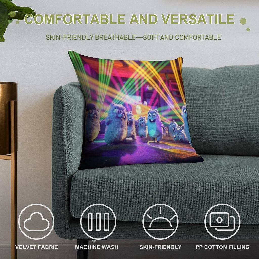 Lemmings Party Soft Anti-Pilling Throw Pillow