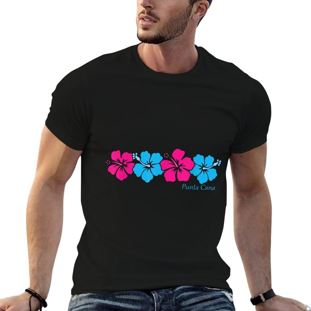 Punta Cana Souvenir Colorful Hibiscus Flower Womens Vacation  Classic T-Shirt