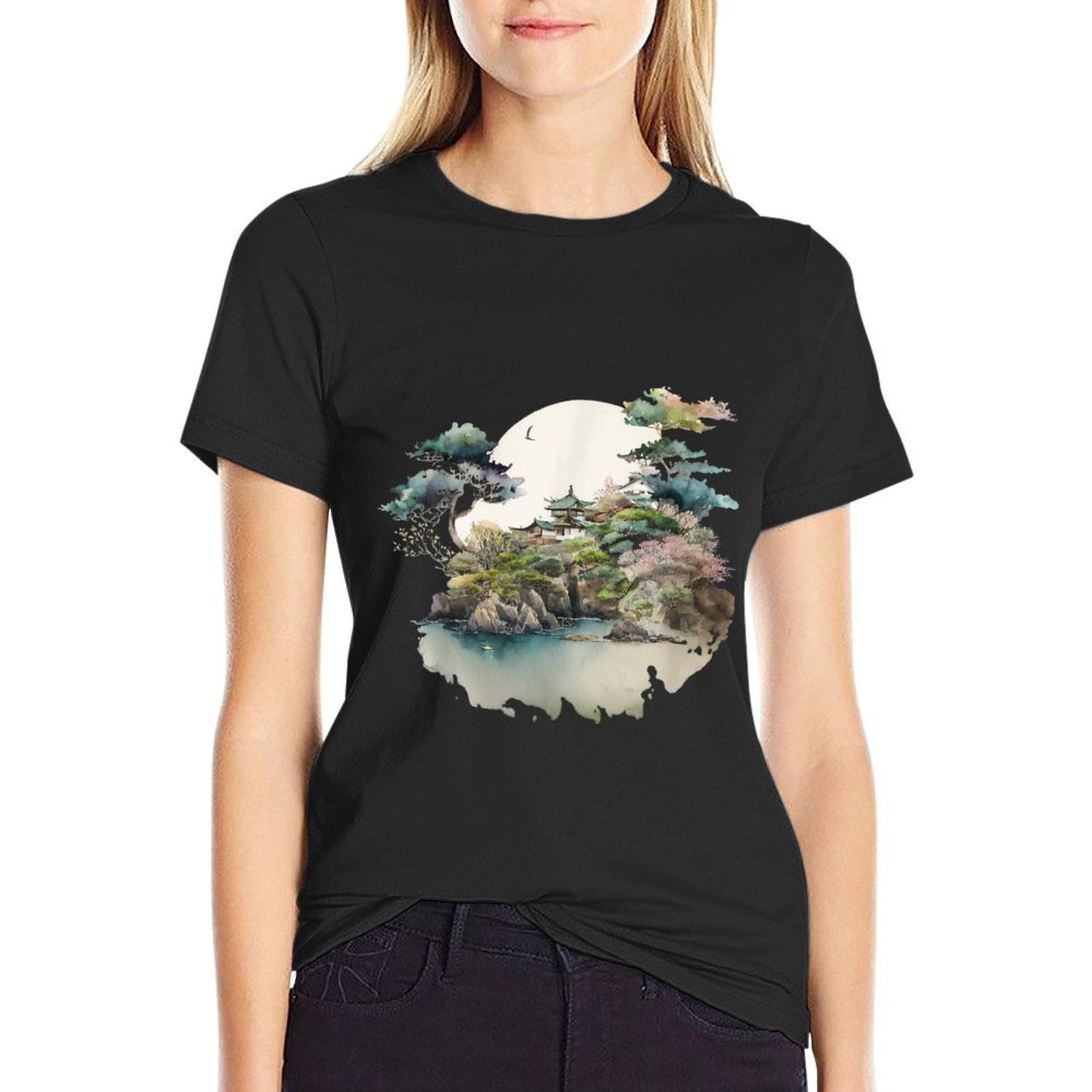 Japanese Landscape And Gardens  Graphic-printed T-Shirt