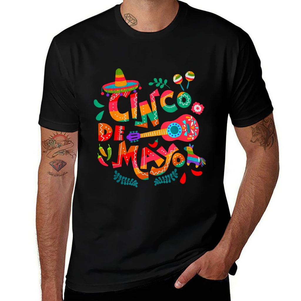 Cinco De Mayo Mexican Fiesta Celebrate 5 De Mayo May 5  High-quality Stitching T-Shirt