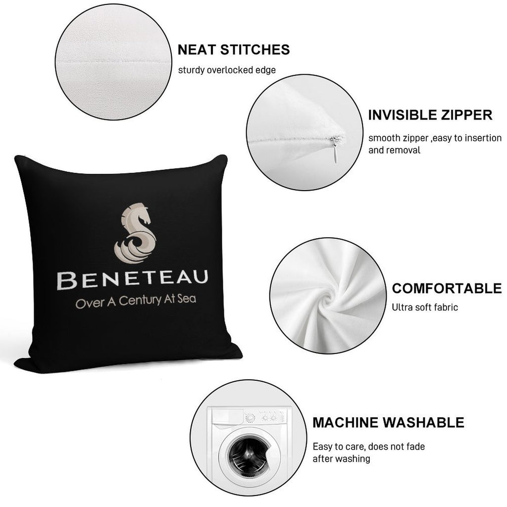 Beneteau Sailboat Sailing Yacht POCKET SIDE Soft Reinforced Edging Throw Pillow
