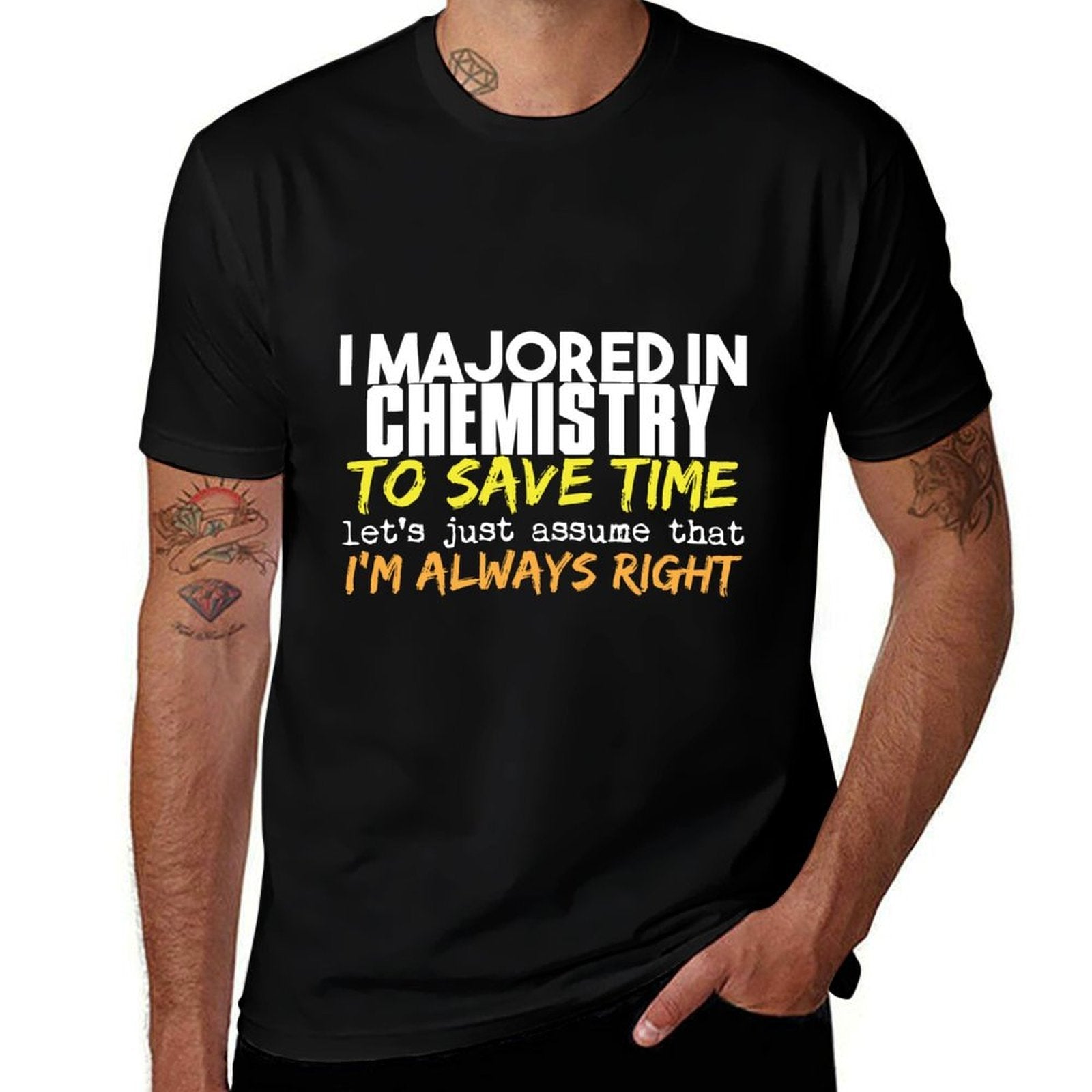 Chemistry Major Gift for Back to School Gift  Summer-ready Fabric T-Shirt