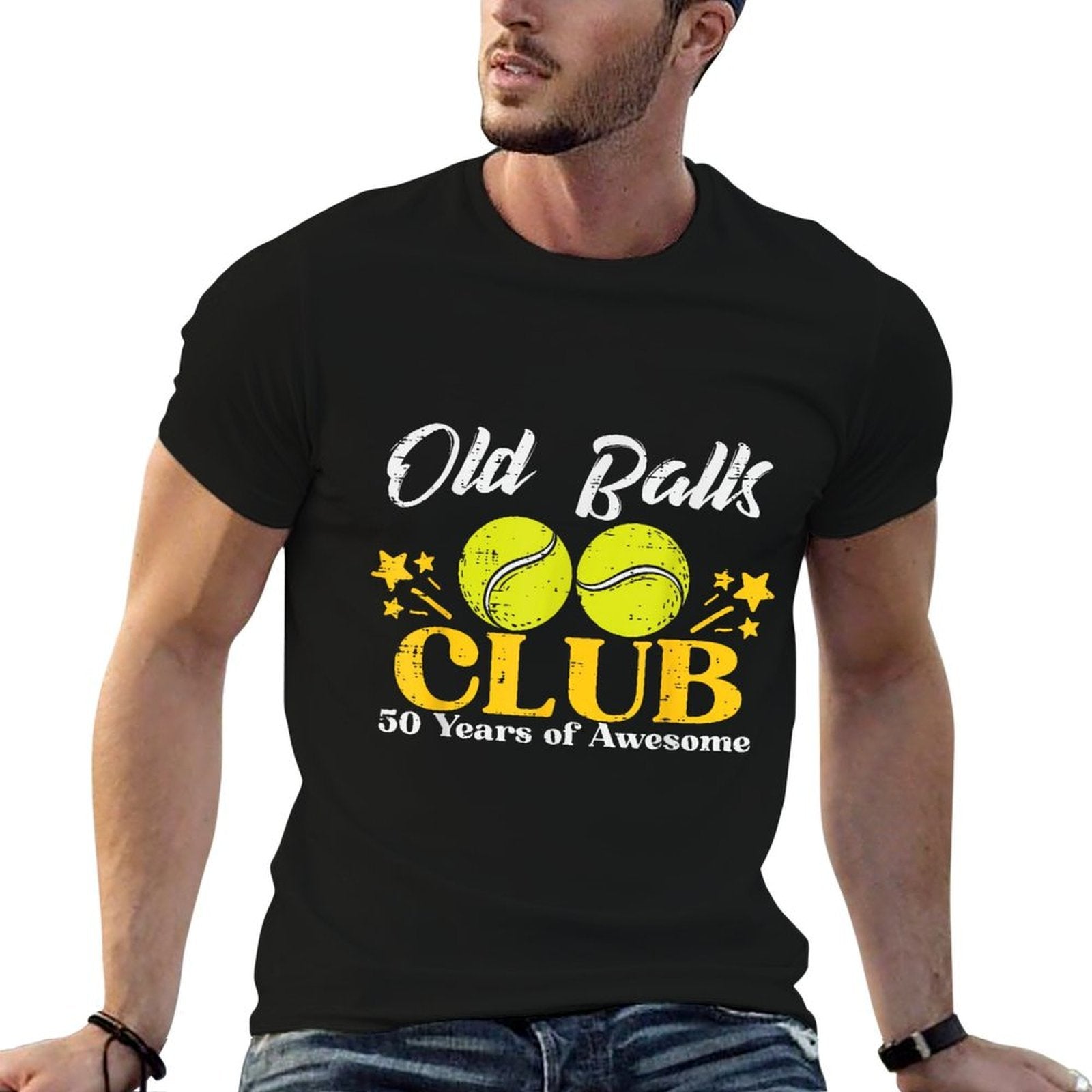 Old Balls Club Tennis 50 Years Awesome 50th Birthday Men  Breathable T-Shirt