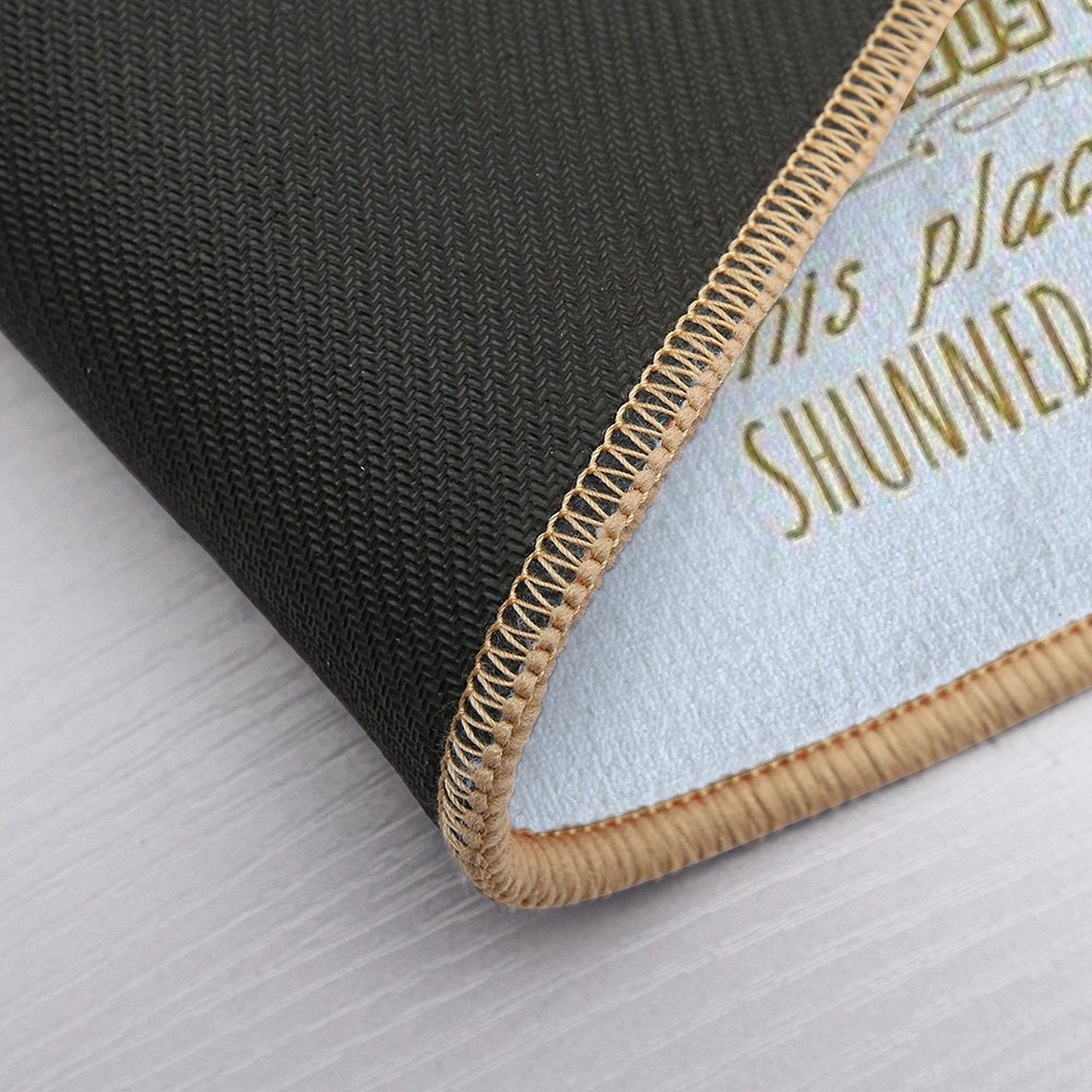 This Place Is Not A Place Of Honor - Ironic, Meme, Nuclear Waste, Live Laugh Love Parody  Slip-Resistant Bath Mat