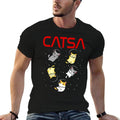 Funny Space Astronaut Cat Gifts Men Women Kids Cats Space  Relaxed-fit T-Shirt
