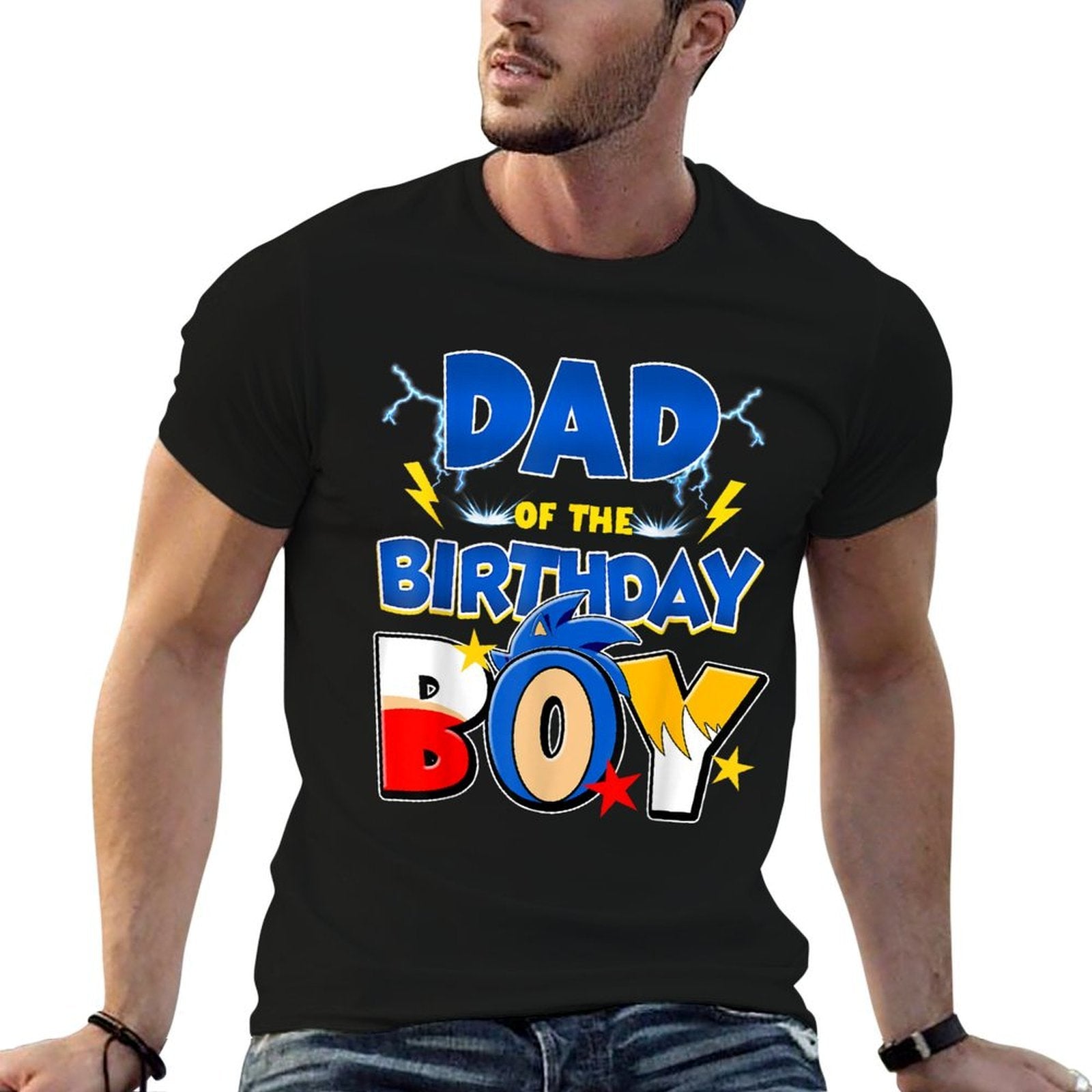 Dad Of The Birthday Boy Family Matching Party Video Game  Summer-ready Fabric T-Shirt