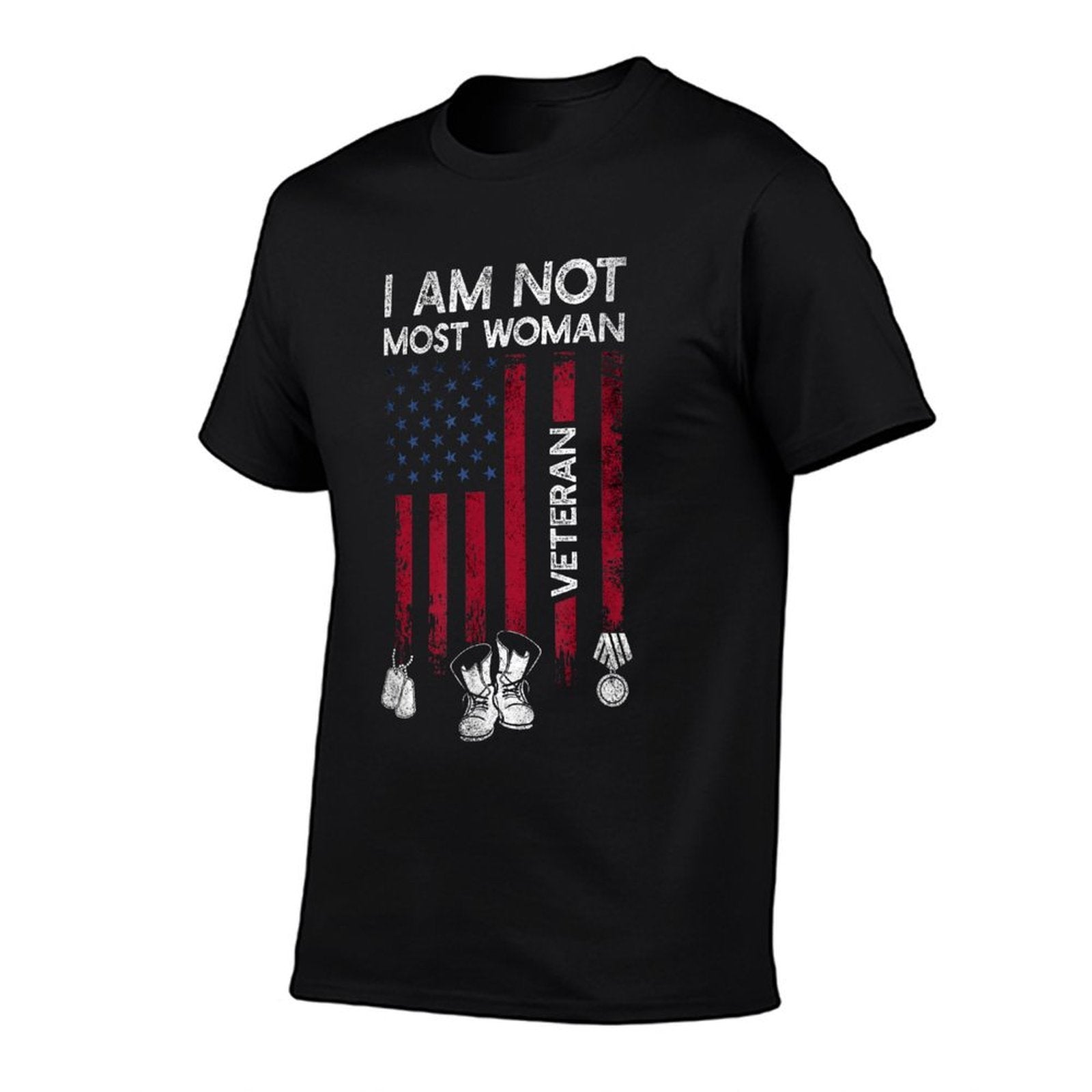 Im Not Most Women Veteran Distress American Army  Breathable T-Shirt