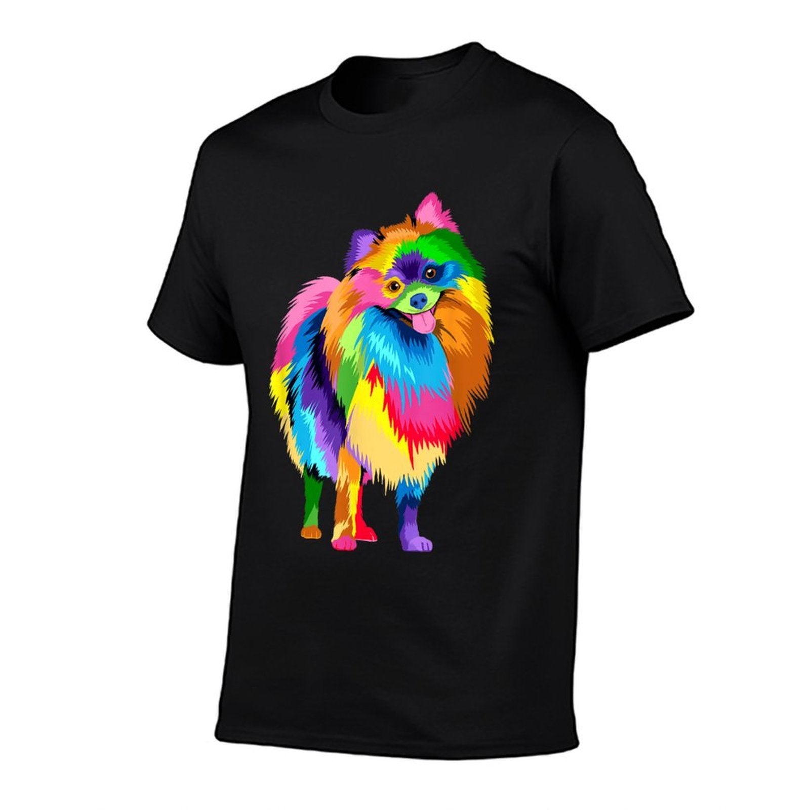 Colorful Pomeranian Artwork - Dog Lover Animal Breeder  Quick-drying T-Shirt