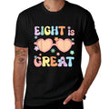 Groovy Eight Party 8 Is Great 8th Birthday 8 Years Old Girls  Slim-fit Cut T-Shirt