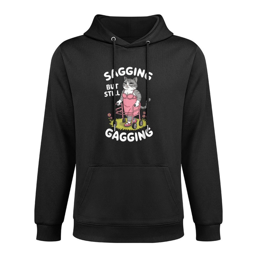 Embarrassing Funny Cat Meme Inappropriate Adult Humor Medium-Weight Fabric Hoodie