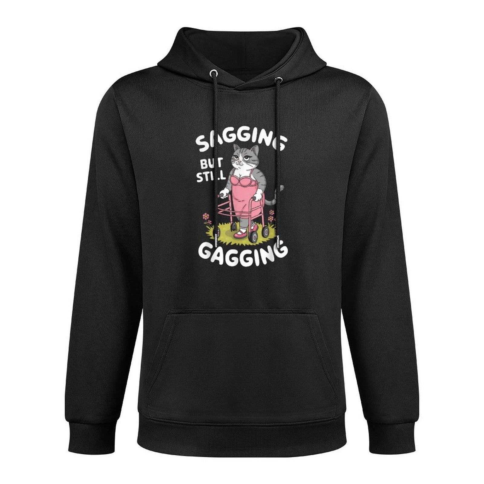 Embarrassing Funny Cat Meme Inappropriate Adult Humor Medium-Weight Fabric Hoodie