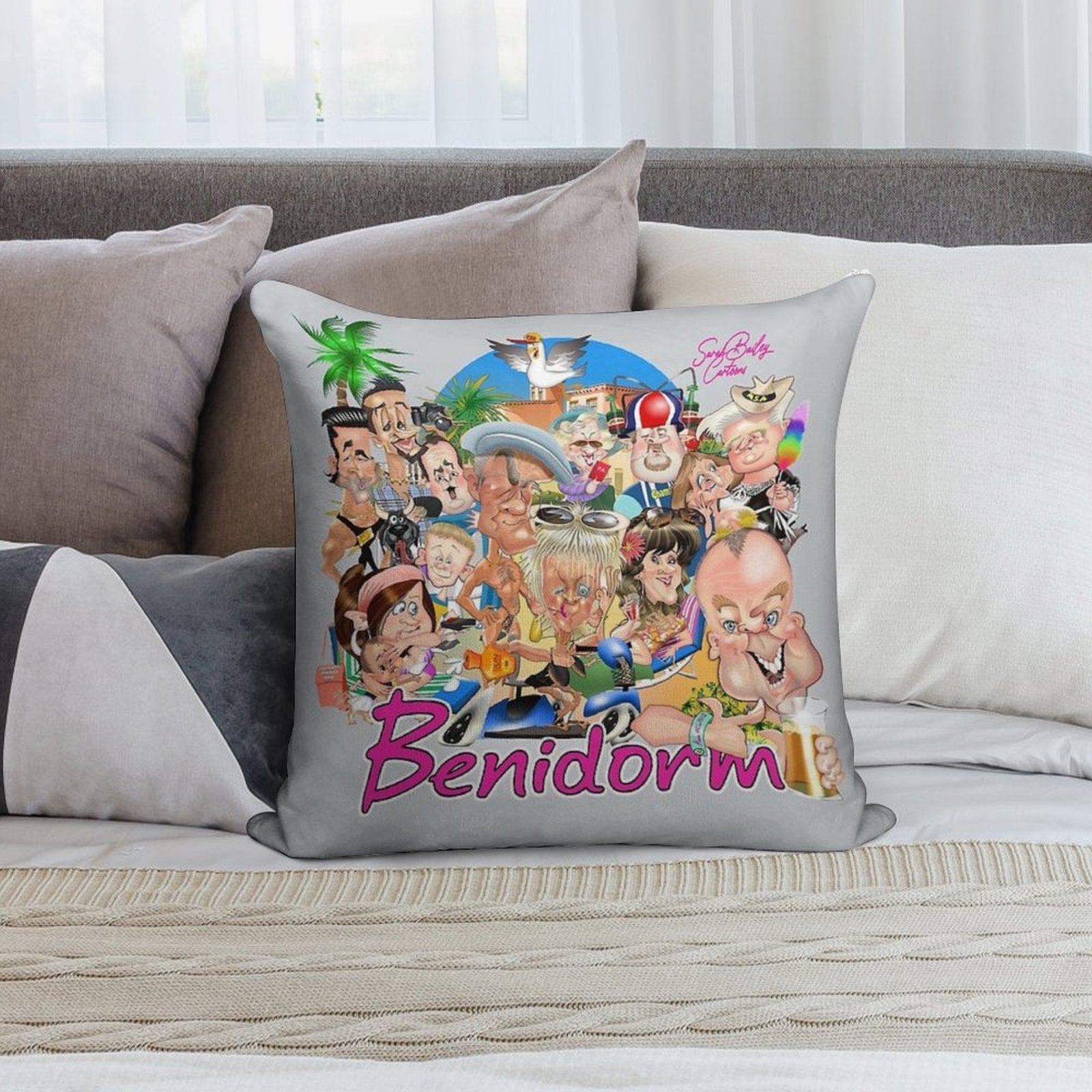 Benidorm! Soft Warmth Comfort Throw Pillow
