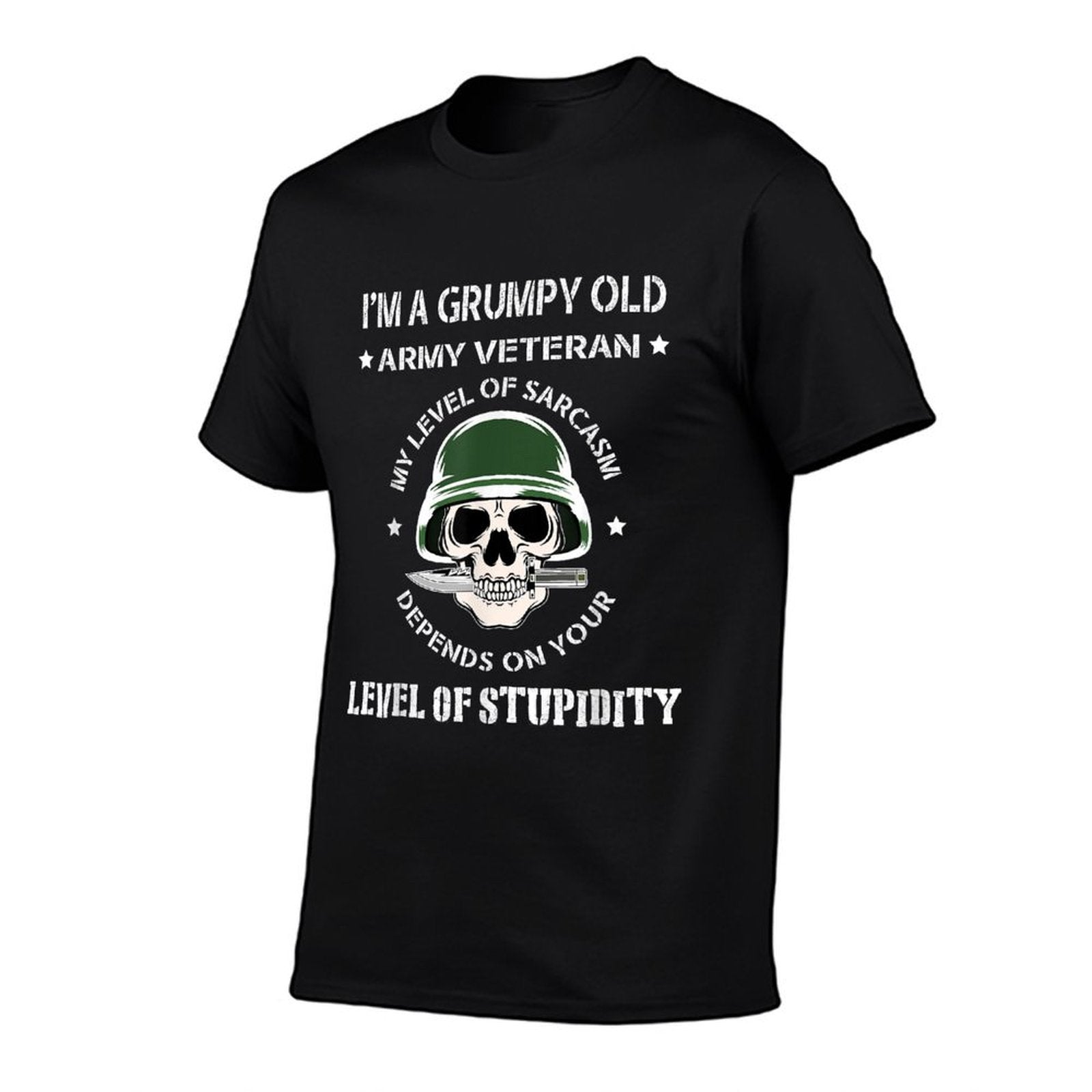 Grumpy Old Army Veteran Funny Veteran T Shirt  Classic T-Shirt