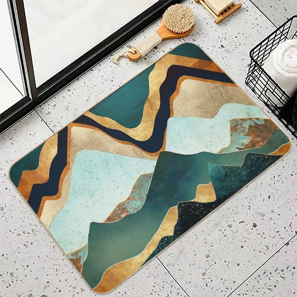 Velvet Copper Mountains  Eco-Friendly Bath Mat