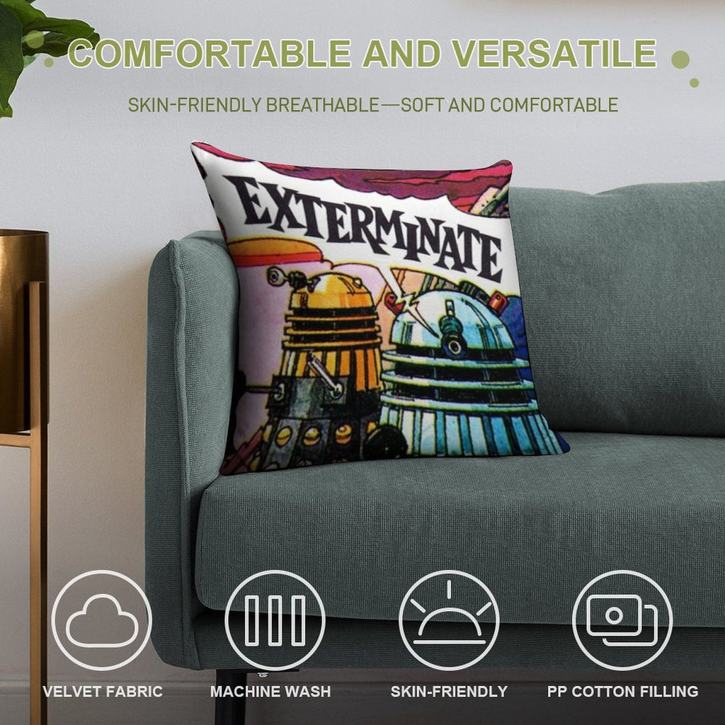 EXTERMINATE! Soft Bedroom Essential Throw Pillow