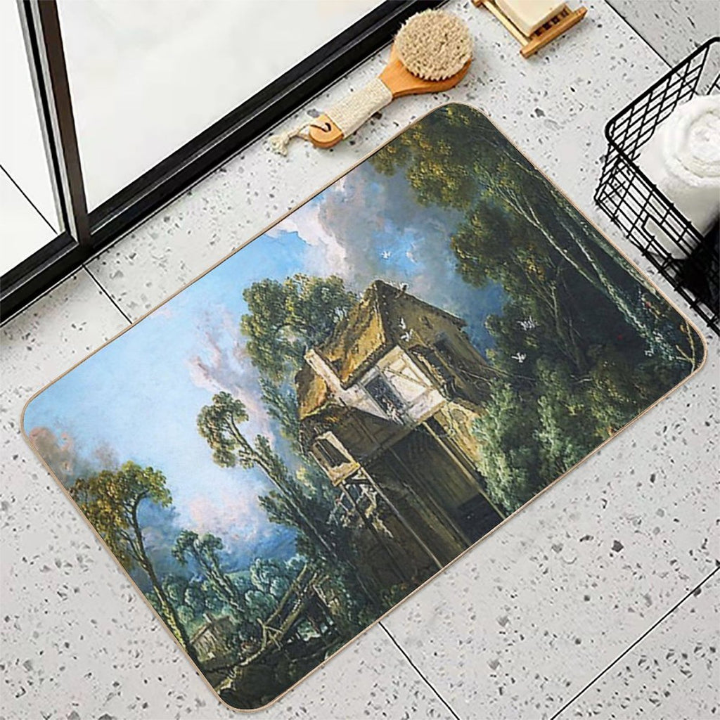 Francois Boucher Mill at Charenton  Toxin-Free Bath Mat