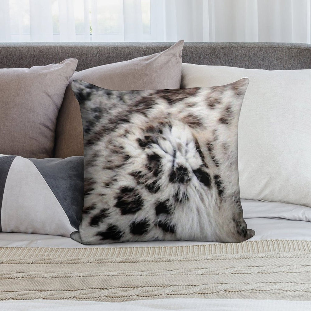 Snow Leopard Abstract Soft Home Decor Throw Pillow