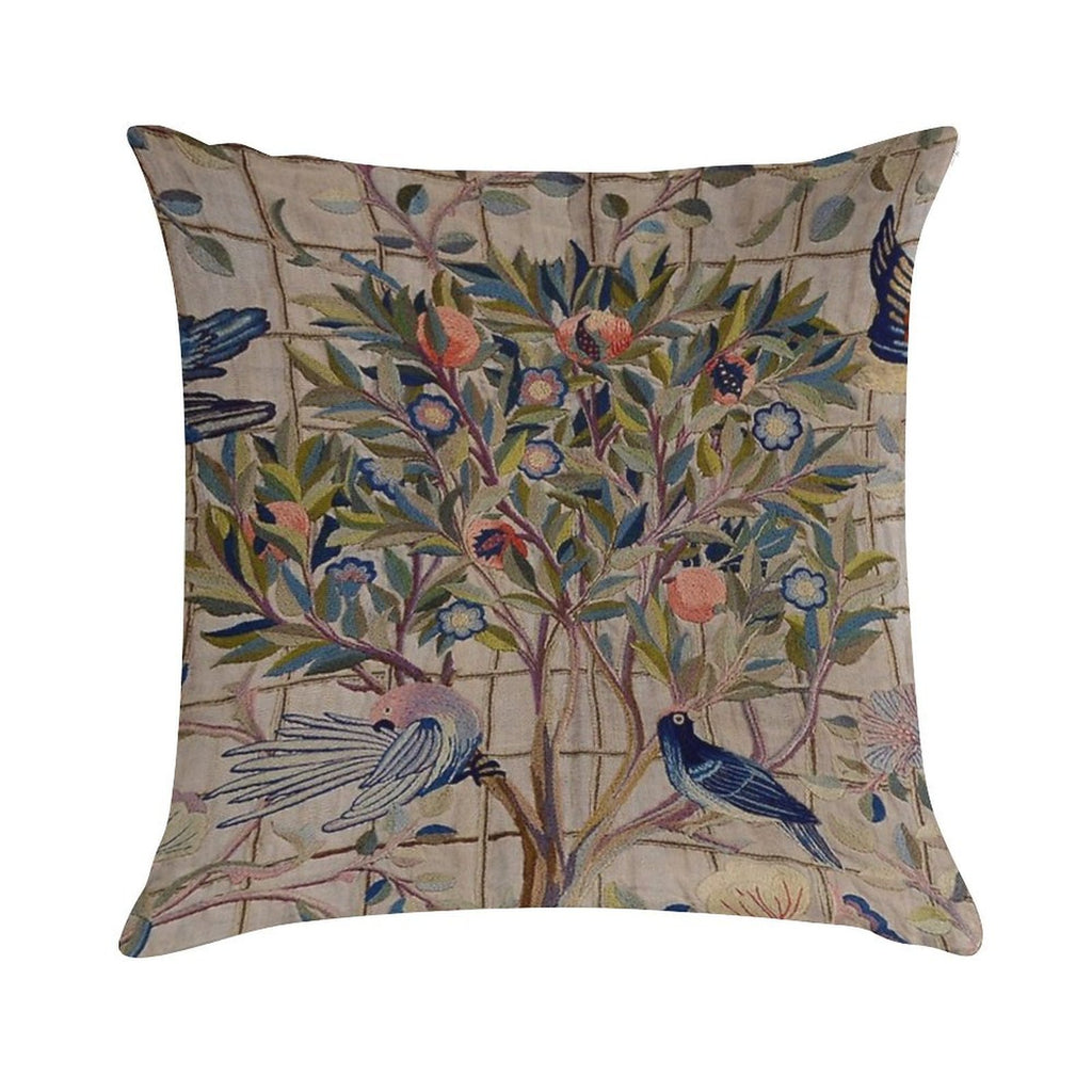 William Morris Kelmscott Trellis Embroidery Soft Durable Construction Throw Pillow