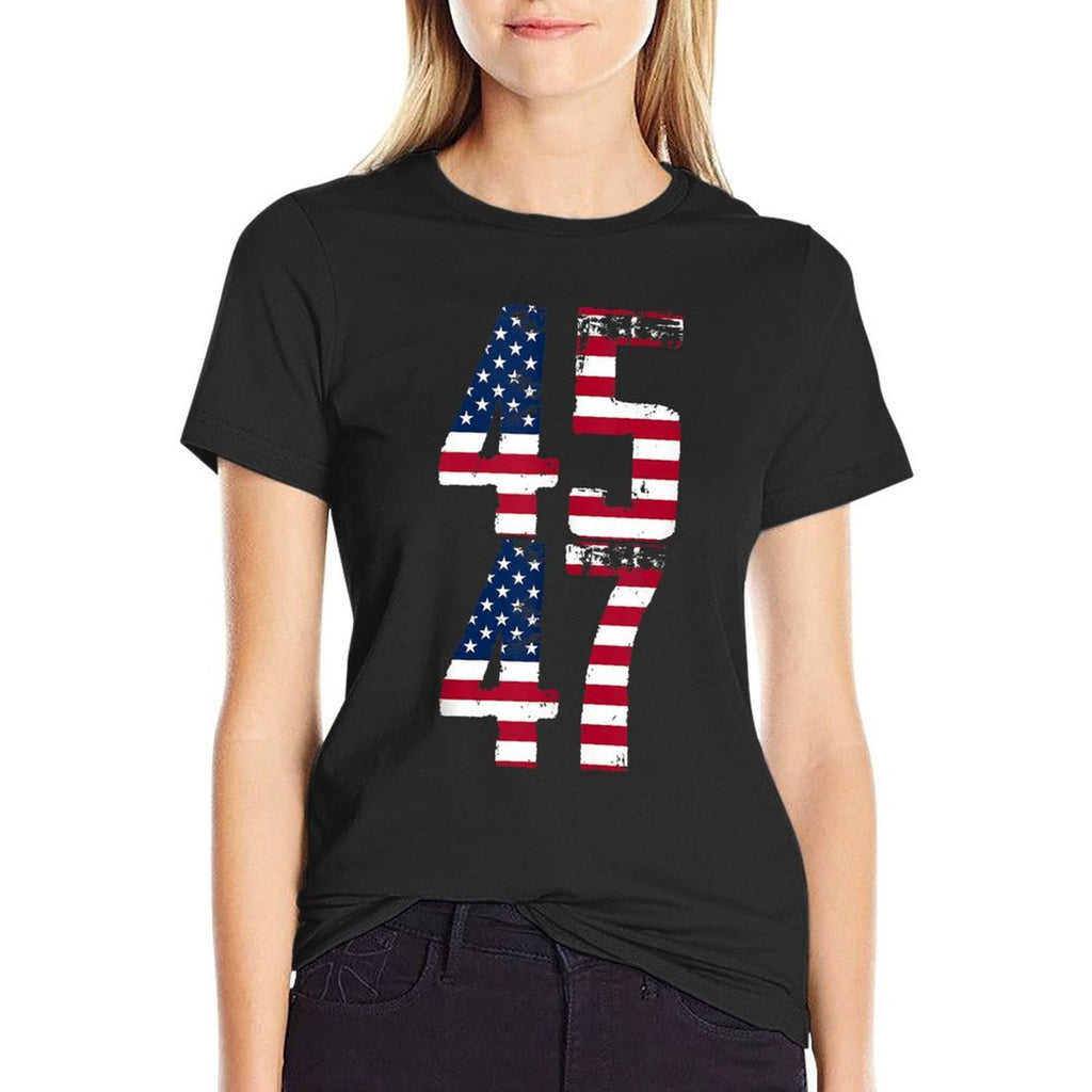 Trump 2024 Vintage American  Rolled Sleeves T-Shirt