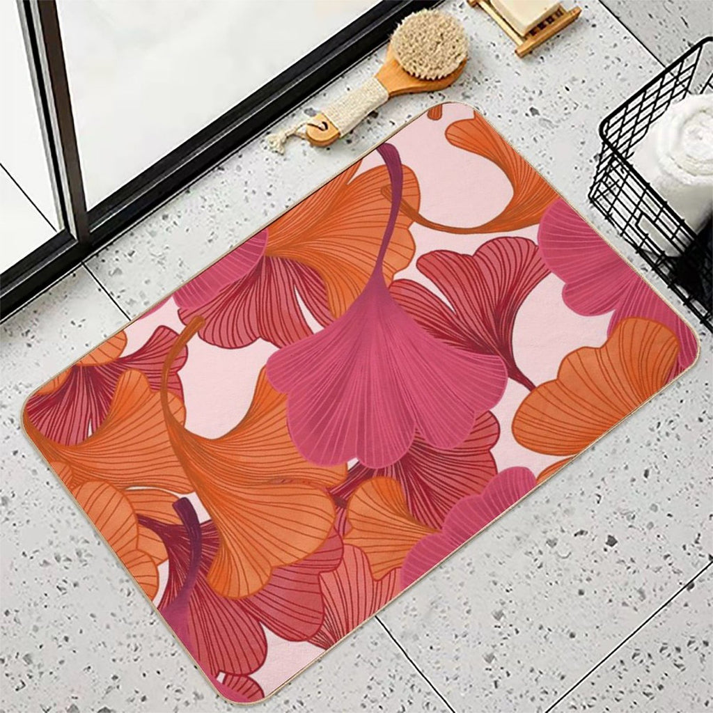 Autumn Ginkgo Leaves  Non-Slip Bath Mat