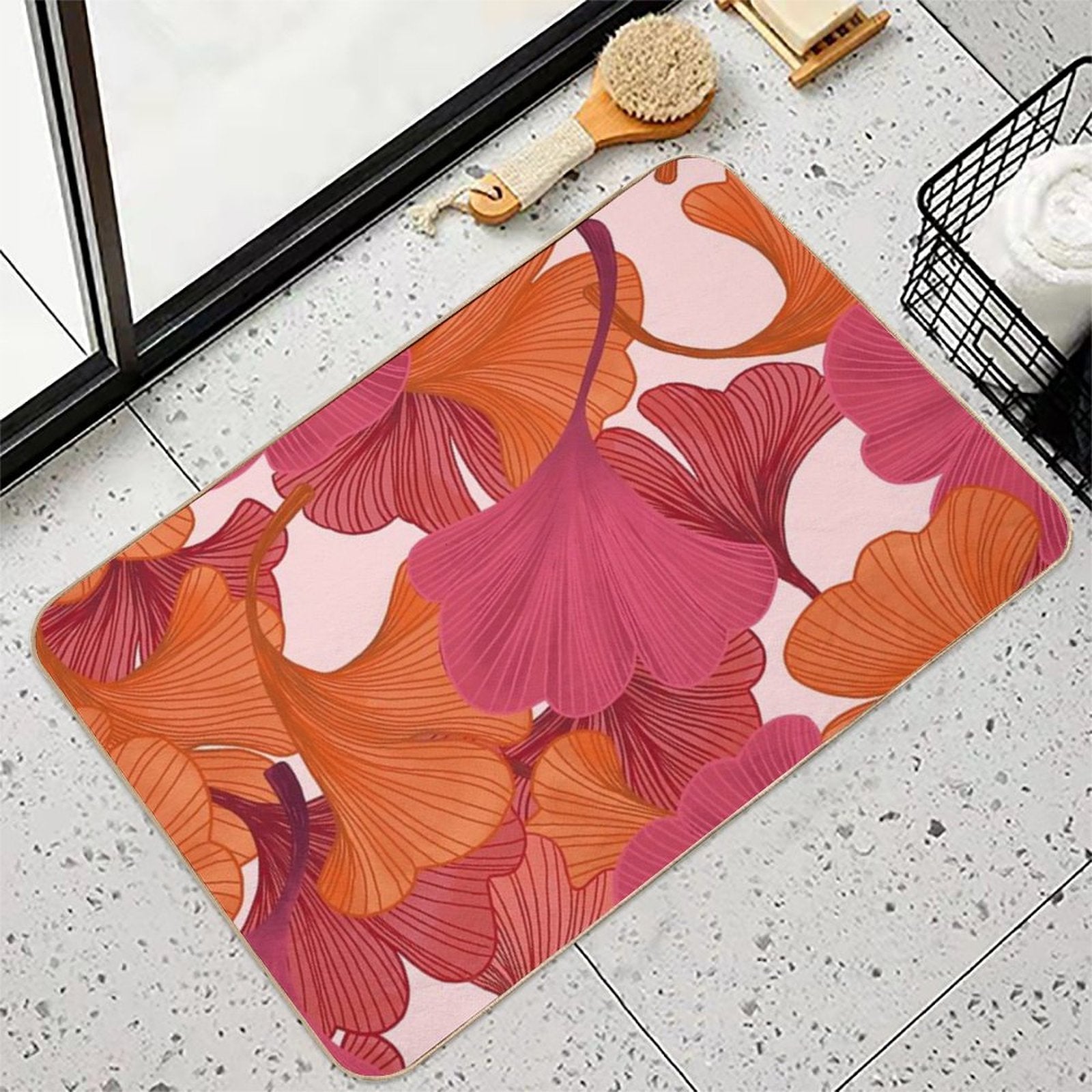 Autumn Ginkgo Leaves  Non-Slip Bath Mat