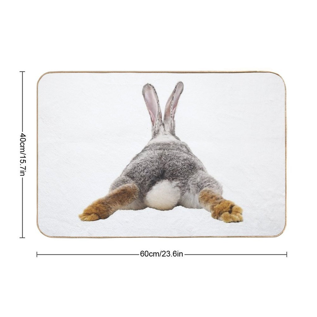 Cute Bunny Rabbit Tail Butt Image Picture  Repositionable Bath Mat