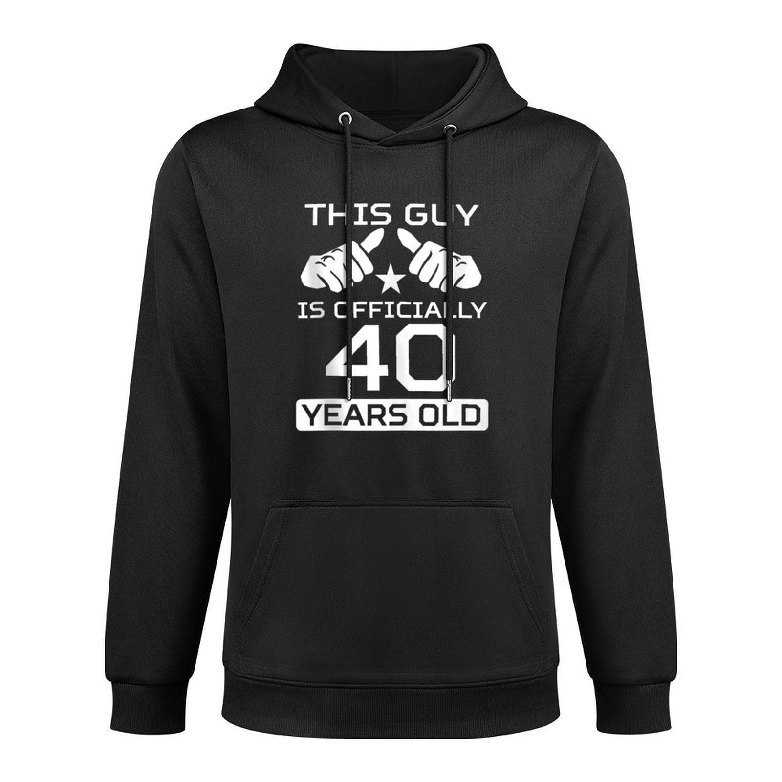 Mens This Guy Is Officially 40 Years Old 40th Birthday Customizable Surface Hoodie