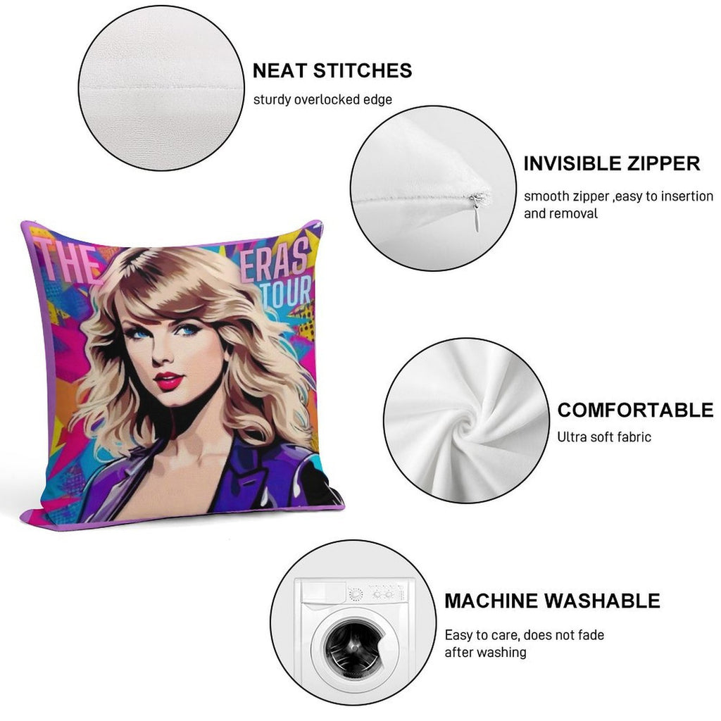 The Eras Tour Soft Skin-Friendly Throw Pillow