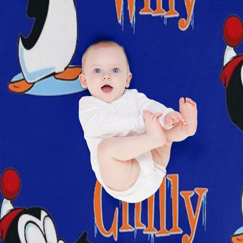 Uh Huh! Chilly Willy Vintage Retro Style Eco-conscious Throw Blanket