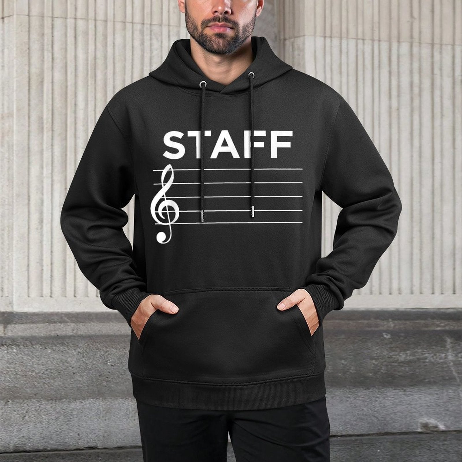 Funny Music Staff Customizable Surface Hoodie