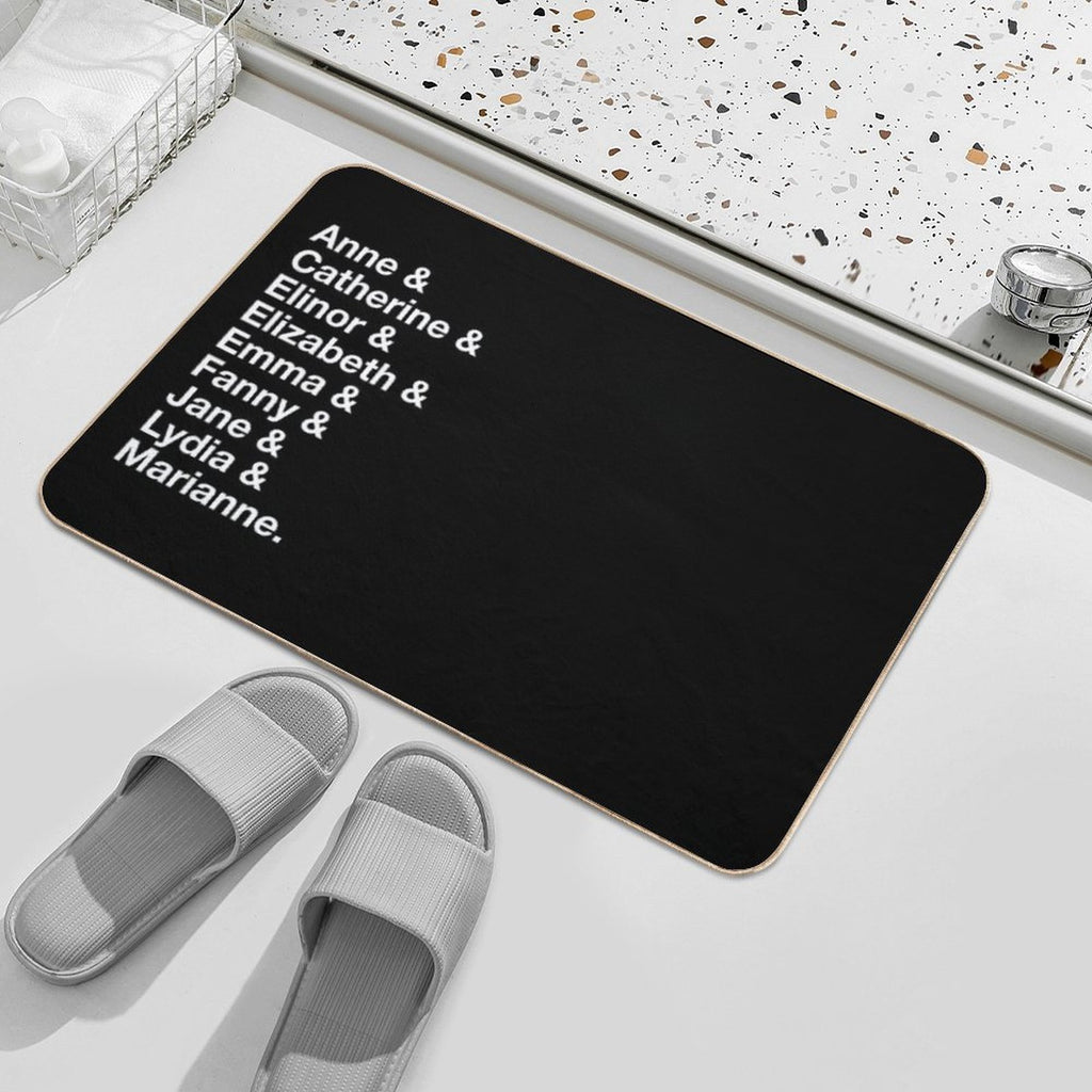 Women of Jane Austen  Repositionable Bath Mat