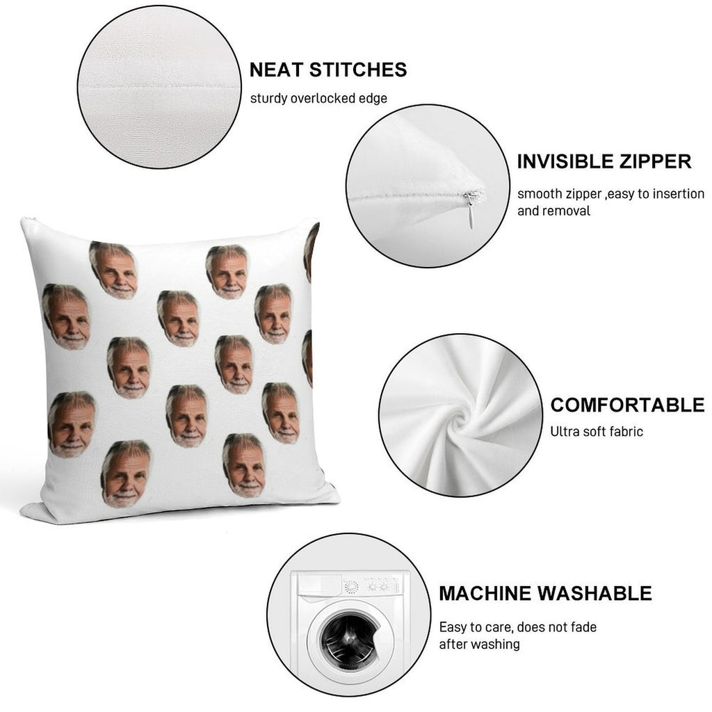 Captain Lee All over Print Soft Durable Construction Throw Pillow