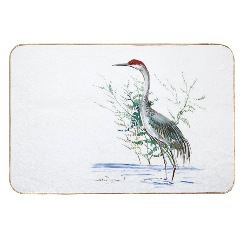 Sandhill Crane Durable Bath Mat