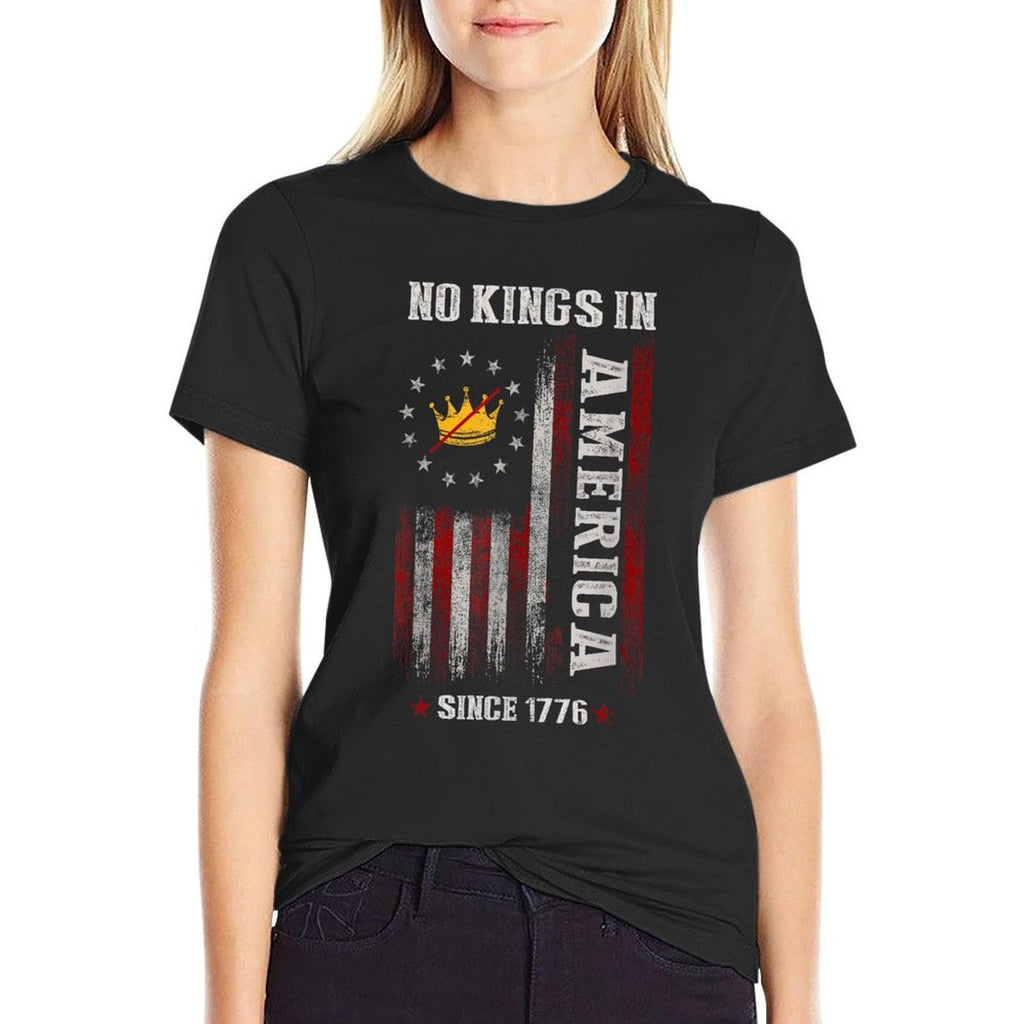 No Kings In America Protest Sace Democracy  Vintage-inspired T-Shirt