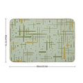 Mid-Century Modern Kinetikos Pattern Celadon Olive Green Mustard Gold  Versatile Bath Mat