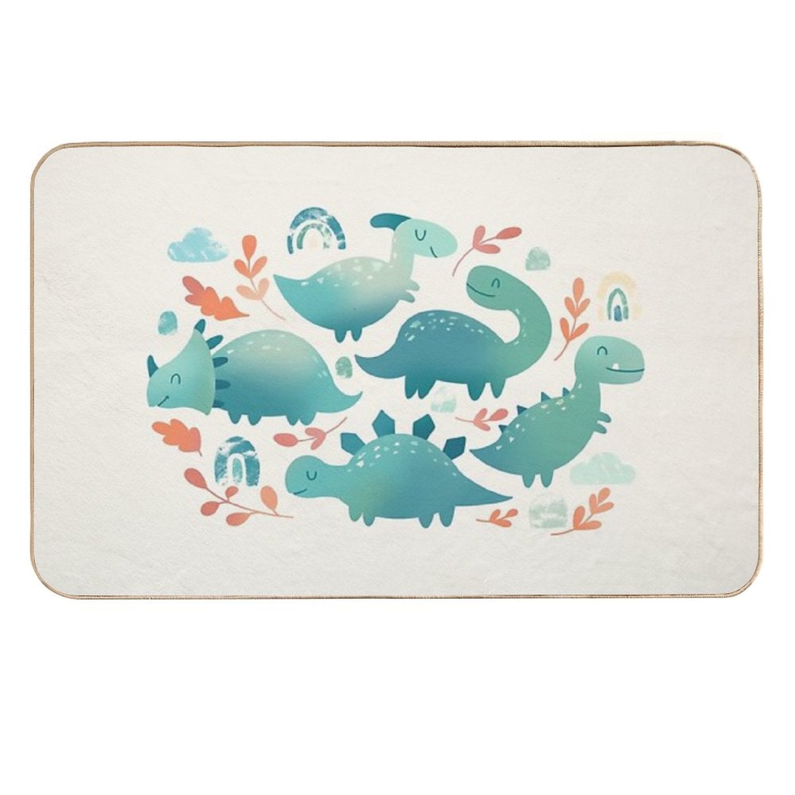 Baby Dinosaurs  Easy To Clean Bath Mat