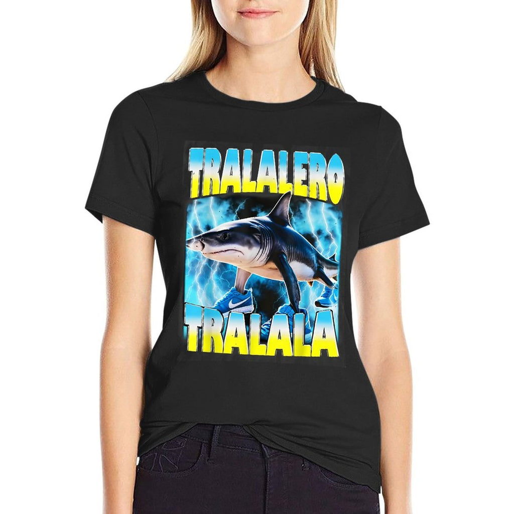 Tralalero Tralala Shark Meme Italian Brainrot Women Men Kids  Wrinkle-resistant T-Shirt