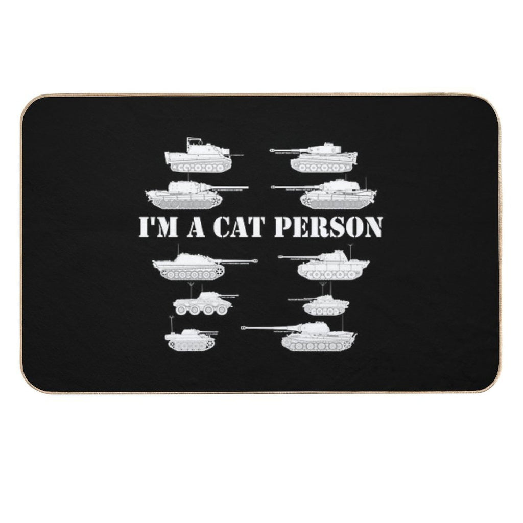 Im A Cat Person Ww2 10 German Tanks  Fade-Resistant Bath Mat