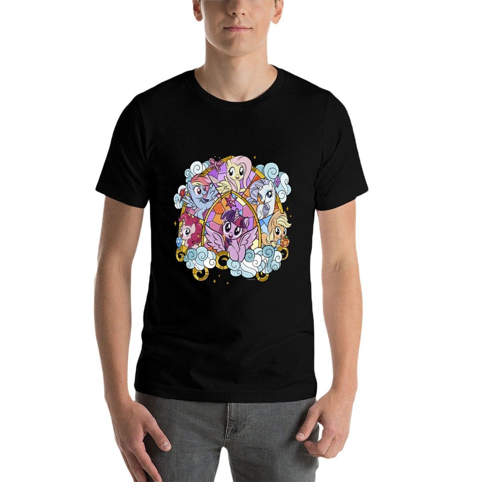 My Little Pony Friendship Is Magic Stained Glass Pony Group  Affordable Price T-Shirt