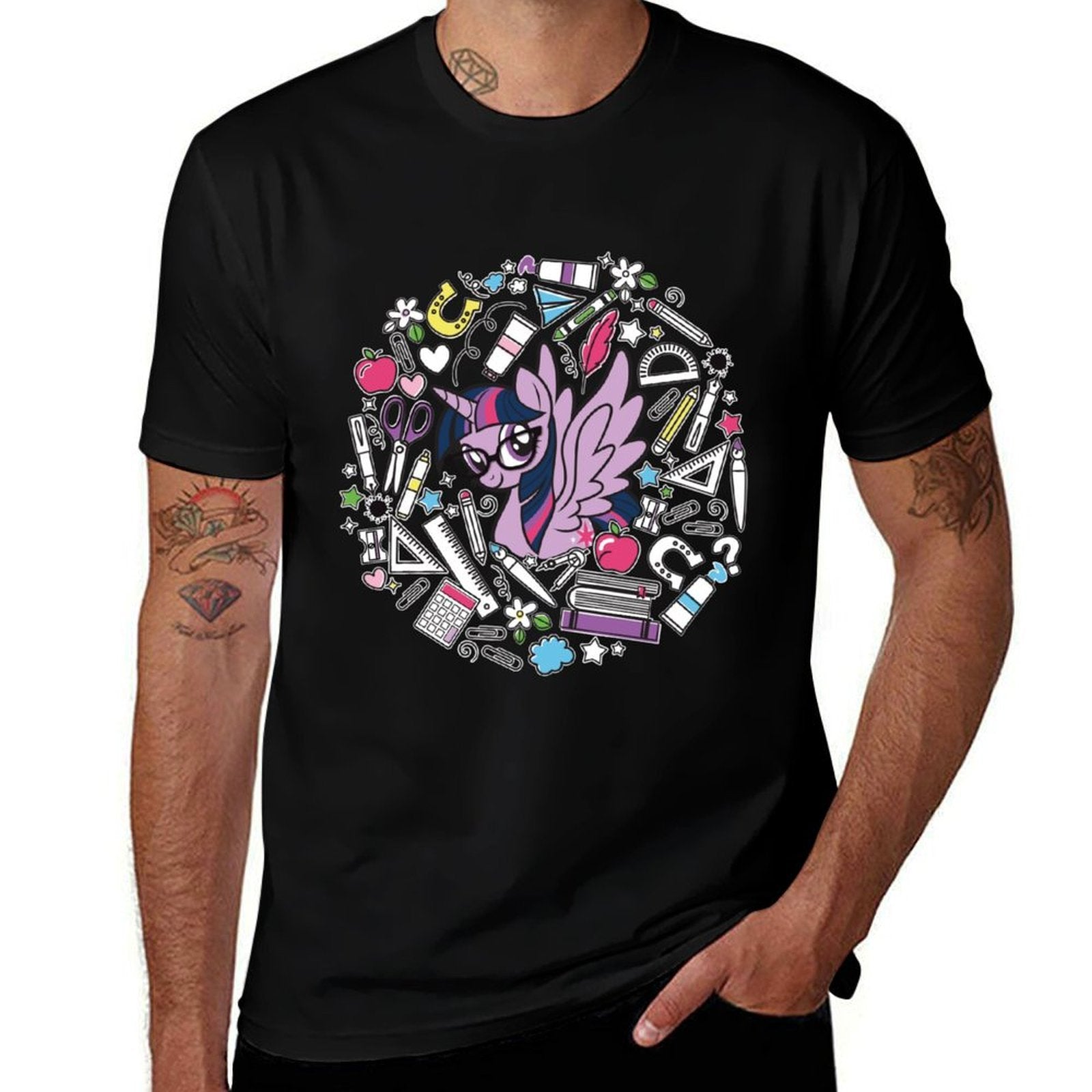Twilight Sparkle Ready For School  Polyester Blend T-Shirt