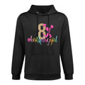 8th Birthday Girl Cheerleader Rainbow Cheerleading Casual Wear Hoodie