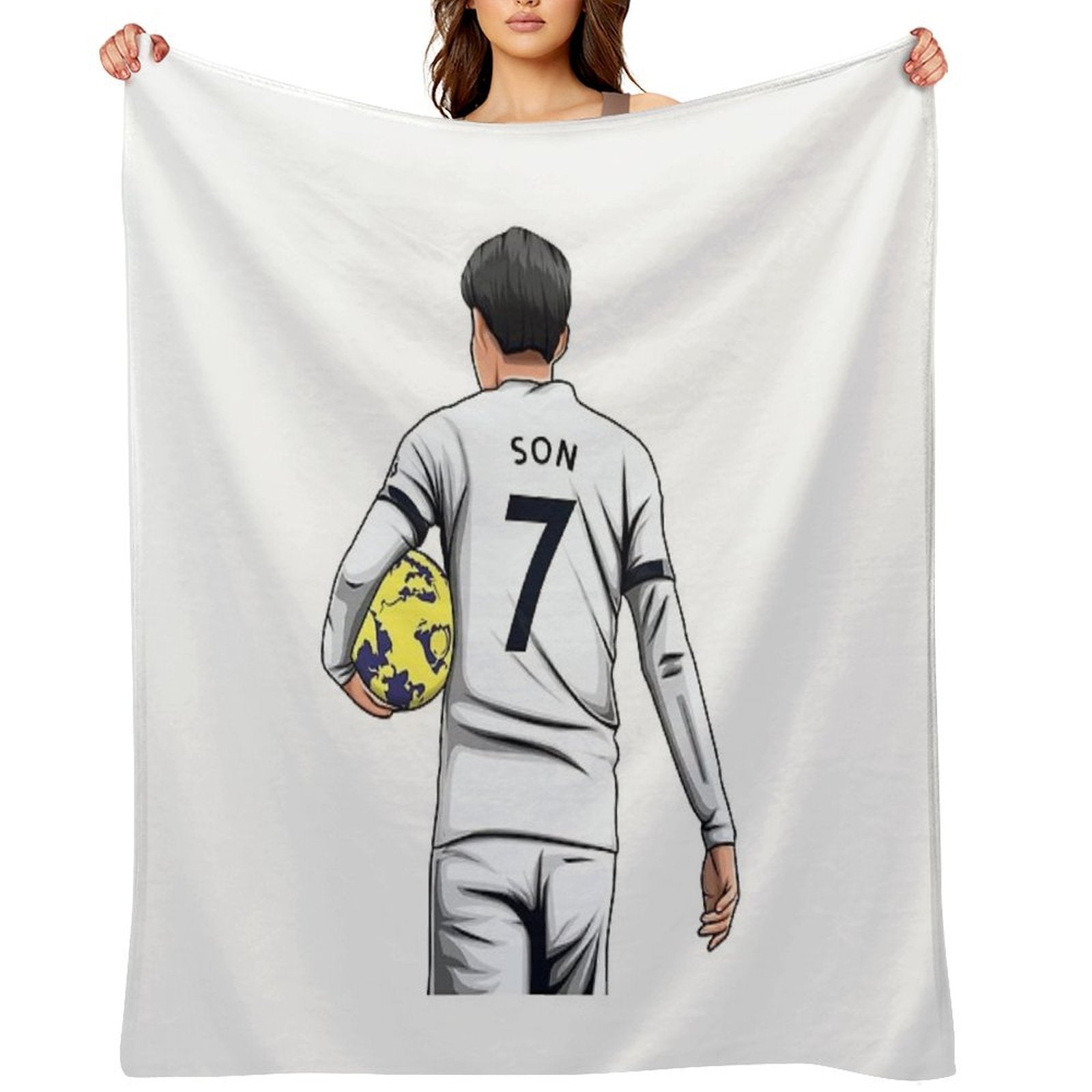 Son Heung Min Carries The Ball. Versatility Throw Blanket